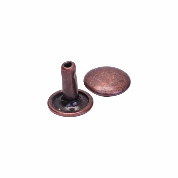 SBDCR.Antique Copper.Medium.01.jpg Double Capped Rivet - Solid Brass Image